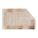 KONDELA Obojstranný koberec, béžová/vzor, 180x270, NESRIN