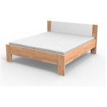 Kvalitná masívna posteľ  NIKOLETA - čalúnené čelo 200 x 160 cm BUK prírodný