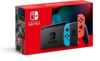 NINTENDO SWITCH CONSOLE WITH NEON RED & AMP. BLUE JOY-CON
