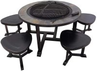Ohnisko Strend Pro Grill, kovové, 4 stoličky, 105 cm
