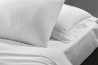 Homeville Hotelové povlečení z bavlněného saténu Felicity Stripe 5 - bílá - 140x200 / 70x90 cm