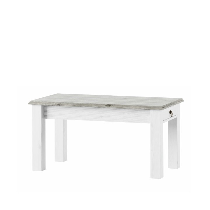 Konferenčný stolík, biela, LIONA LM 97