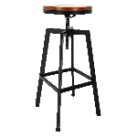 Barová stolička, čierna/dub, DINEA
