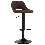 Barová stolička, hnedá látka s efektom brúsenej kože, LORASA NEW