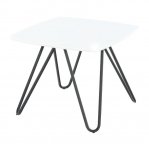 Príručný stolík, biela vysoký lesk/čierna, KANER 1