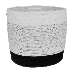 TEMPO-KONDELA ARABIS, obal na kvetináč, biela/čierna, 30x30 cm