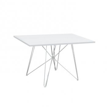 Jedálenský stôl, MDF/biela/HG lesk, ARTEM