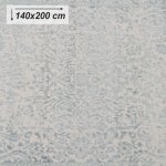 Koberec, krémová/sivý vzor, 140x200, ARAGORN