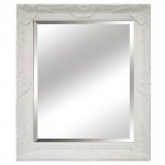 Zrkadlo, biely drevený rám, MALKIA TYP 13