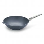 Titánová panvica Wok O 32 cm s rukoväťou z nehrdzavejúcej ocele Diamond Lite PRO WOLL