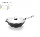 Wok panvica s pokrievkou Diamond PRO XR Logic Woll odnímateľná rukoväť 28 cm