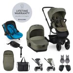 EASYWALKER Set 4XL Kočík kombinovaný Harvey3 Sage Green/Sky Blue s príslušenstvom VP-F173504