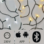 Emos Aplikáciou ovládaná LED vianočná reťaz 20m studená/teplá biela ZY2189
