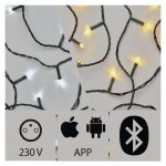 Emos Aplikáciou ovládaná LED vianočná reťaz 24m studená/teplá biela ZY2190