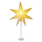 Emos LED hviezda papierová s bielym stojanom, zlatá, 45 cm, vnút. DCAZ14
