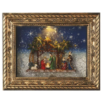 Emos LED vianočný obraz betlehem, 19,3 × 24,3 cm, 4× AA, vnút., teplá biela, časovač DCLW16