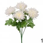 Kytica chryzantéma 48cm biela 211499B
