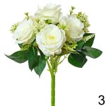 Kytica ruža BIELA 35cm 201980B