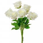 Kytica ruža biela 60cm 1000870