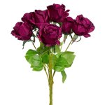 Kytica ruža tm. fialová 45cm 211521