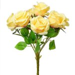 Kytica ruža tm. krém 45cm 211505