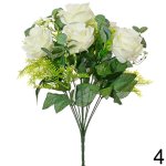 Kytica ruže BIELA 35cm 202173B