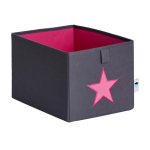 LOVE IT STORE IT Malý box na hračky - šedý, ružová hviezda li-671855