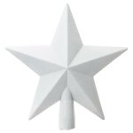 Špic hviezda glitter 20cm biela 8100579