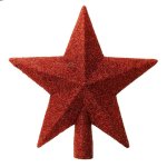 Špic hviezda glitter 20cm červená 8100581