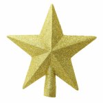 Špic hviezda glitter 20cm zlatá 8100577