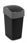 Strend Pro 2212507 Kôš Curver® PACIFIC FLIP BIN 25L, čierno/šedý, na odpad