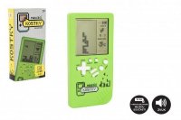 Teddies Digitálna hra Padajúce kocky hlavolam plast 14x7cm zelená na batérie so zvukom 00850108