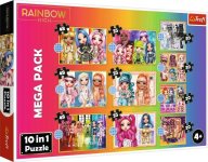 Trefl Puzzle 10v1 - Kolekcia módnych bábik / MGA Rainbow high 96000