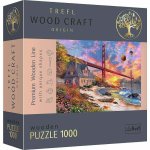 Trefl Trefl Drevené puzzle 1000 - Západ slnka nad mostom Golden Gate 20164
