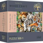 Trefl Trefl Drevené puzzle 501 - Divoké mačky v džungli 20152