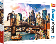 Trefl Trefl Puzzle 1000 Crazy City -  Cats in New York 10595
