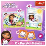 Trefl Trefl Puzzle 2v1 + pexeso - Gabby so svojou mačičkou / Gabby's Dollhouse 93382
