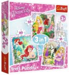 Trefl Trefl Puzzle 3v1  Rapunzel, Aurora a Ariel  Disney Princess 34842