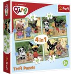 Trefl Trefl puzzle 4v1 Bing a jeho priatelia 34357