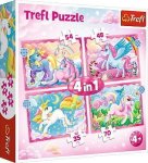 Trefl Trefl Puzzle 4v1 - Jednorožci a kúzla 34389