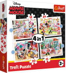 Trefl Trefl Puzzle 4v1- Minnie s priateľmi / Disney Minnie 34355