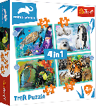 Trefl Trefl Puzzle 4v1 - Planéta zvierat 34382