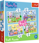 Trefl Trefl Puzzle 4v1 - Spomienka na prázdniny / Peppa Pig 34359