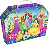 Trefl Trefl Puzzle 70 glitter v kufríku - Princezné Disney 53017