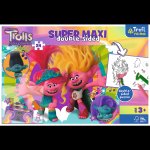 Trefl Trefl Puzzle Super Maxi 24 - Šťastný deň Trollov / Universal Trolls 3 (2023) FSC Mix 70% 41017