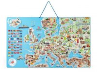 Woody Woody Magnetická mapa EURÓPY, spoločenská hra 3 v 1, ČJ OLP102191232
