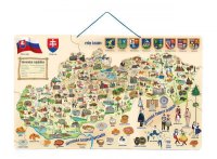 Woody Woody Magnetická mapa Slovenska s obrázkami a spoločenská hra 3v1 OLP102191233