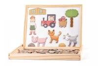 Woody Woody Magnetická tabuľka so zvieratkami, obojstranná OLP102191214