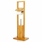 Blumfeldt WC garnitúra, vrátane toaletnej kefy, 36 × 82 × 21 cm, odolná proti vlhkosti, bambus