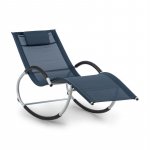 Blumfeldt Westwood Rocking Chair, hojdacie ležadlo, ergonomické, hliníkový rám, tmavomodré